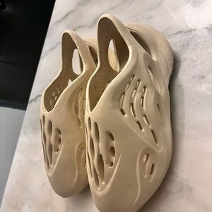 Beige Foam Slip-On Clog Shoes